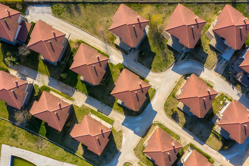 houses aerial